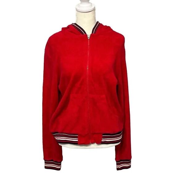 Catalina Terry Zip Up Hooded Track Jacket Size Medium - Picture 1 of 10